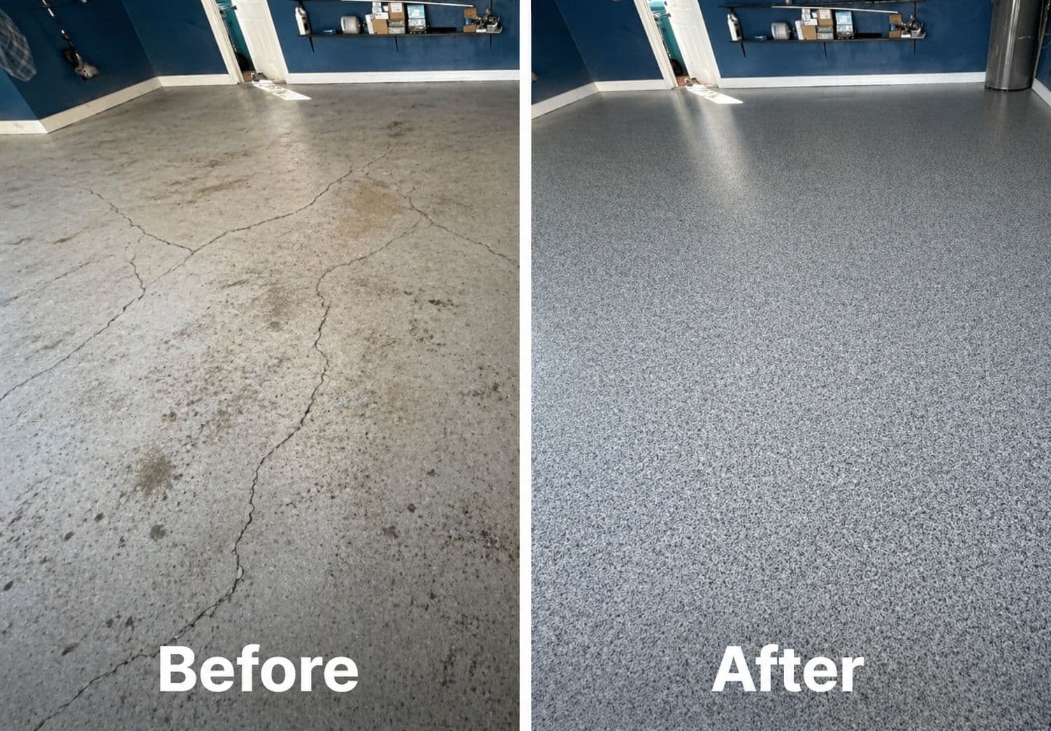 Rubber Floor Paint Garage Floor in Houston, Texas | Floortek