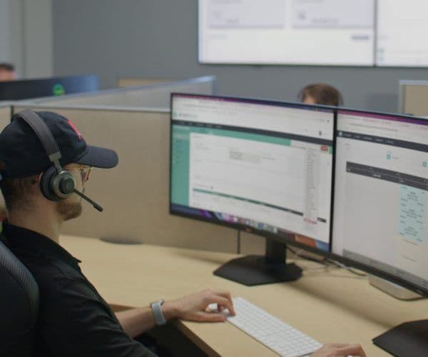Person working on a computer