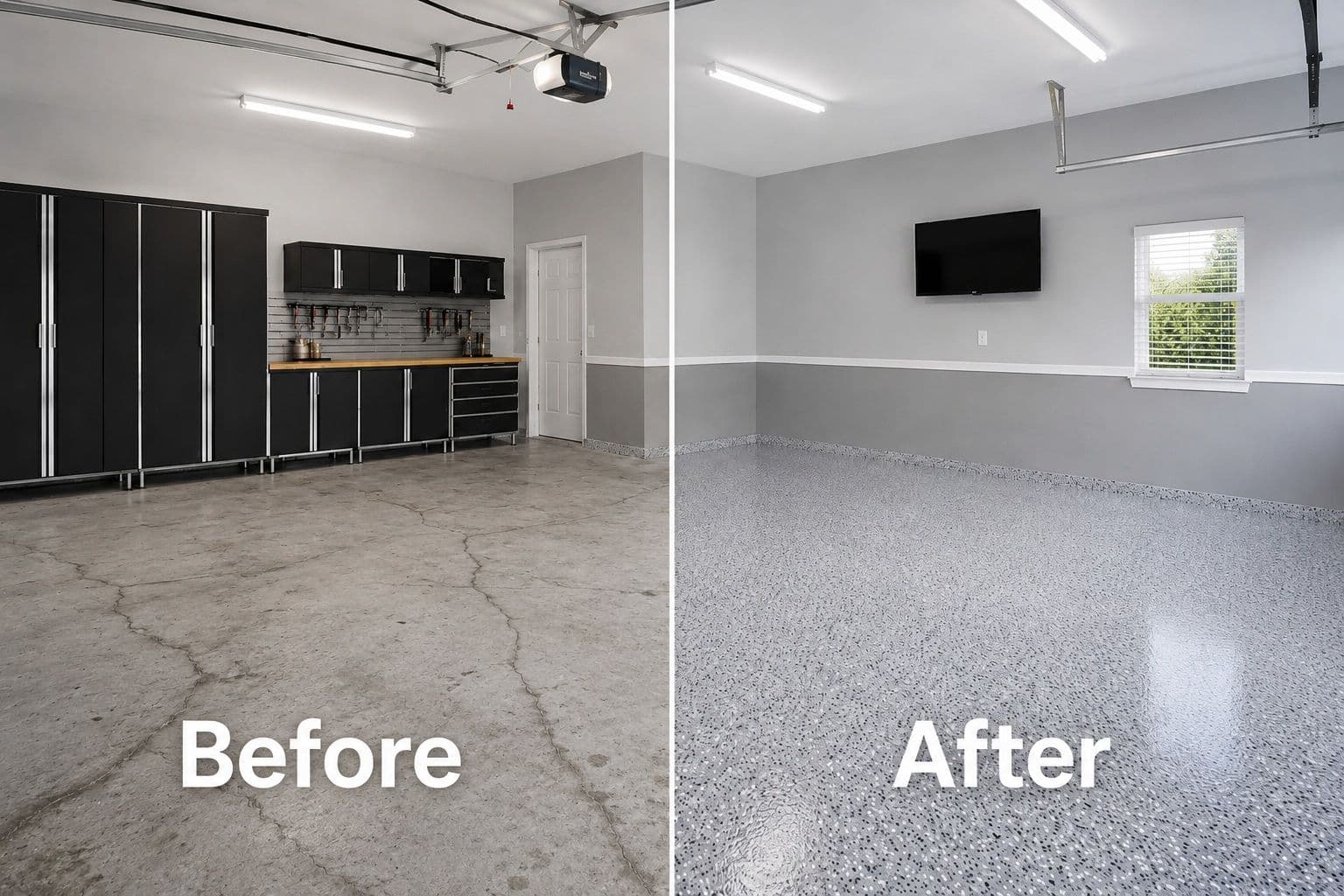 A Floortek polyaspartic concrete floor installation in a Houston, Texas facility